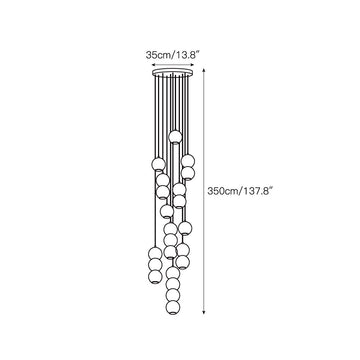 Pearl Alabaster Chandelier – detail 25 — Dimension drawings 23