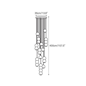 Pearl Alabaster Chandelier – detail 20 — Dimension drawings 18