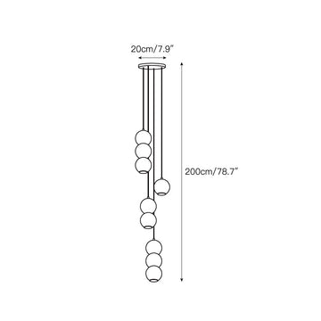 Pearl Alabaster Chandelier – detail 11 — Dimension drawings 9