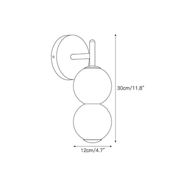 Pearl Alabaster Wall Sconce – detail 3 — Dimension drawings 1