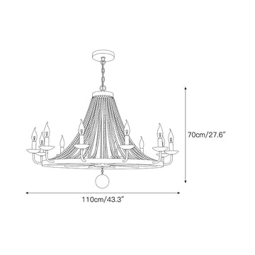 Pearl Fiona Chandelier – detail 3 — Dimension drawings 1