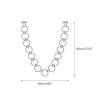 Pearl Necklace Chandelier – detail 4 — Dimension drawings 2