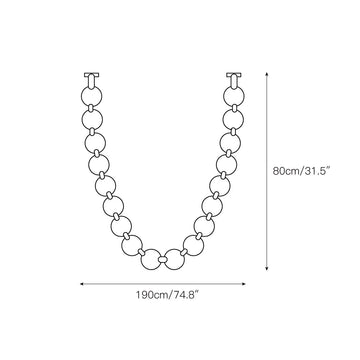 Pearl Necklace Chandelier – detail 3 — Dimension drawings 1