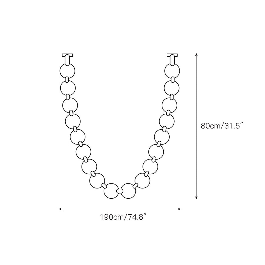 Pearl Necklace Chandelier – detail 3 — Dimension drawings 1