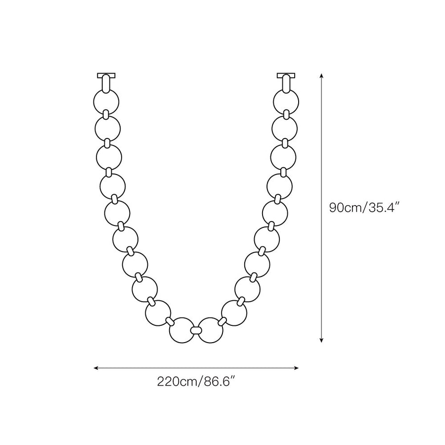 Pearl Necklace Chandelier – detail 5 — Dimension drawings 3