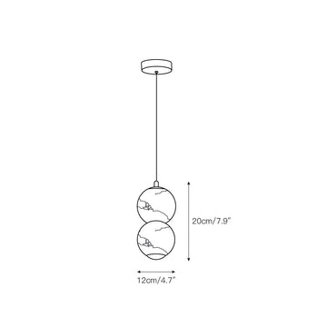 Pearl Alabaster Pendant Light – detail 3 — Dimension drawings 1