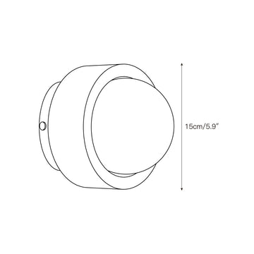 Pearla Travertine Wall Lamp – detail 3 — Dimension drawings 1