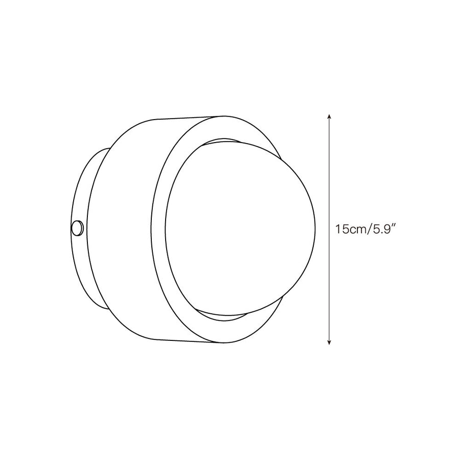 Pearla Travertine Wall Lamp – detail 3 — Dimension drawings 1