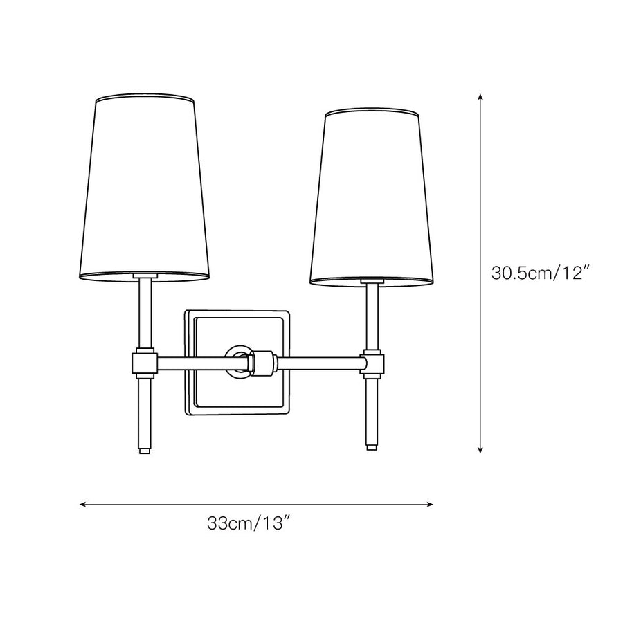 Hillsdale Wall Lamp – detail 4 — Dimension drawings 2