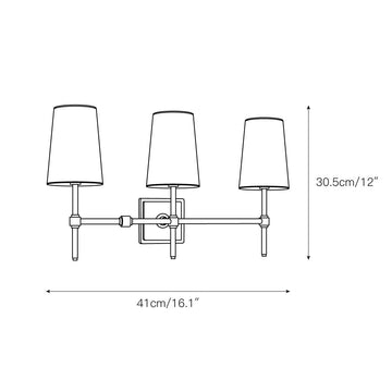 Hillsdale Wall Lamp – detail 5 — Dimension drawings 3