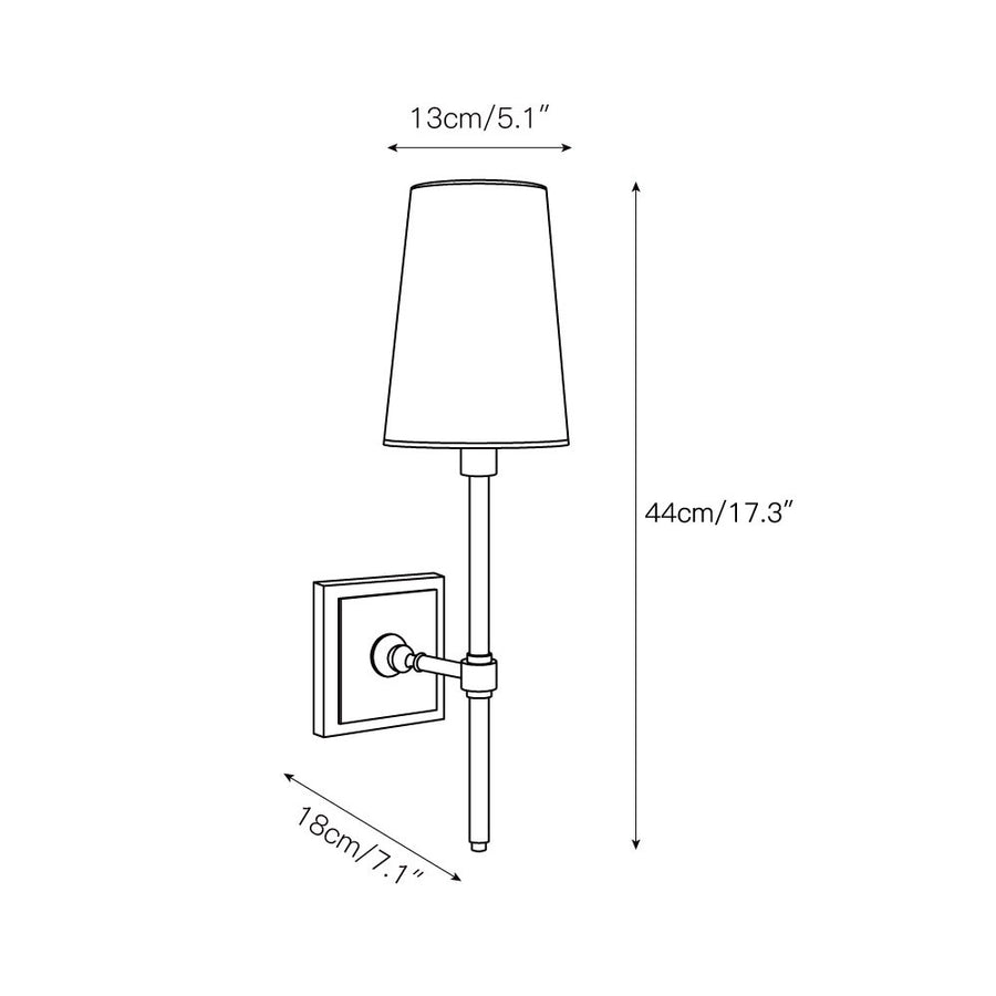 Hillsdale Wandleuchte — Dimension drawings 2
