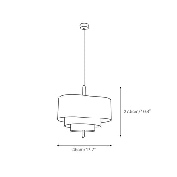 Pebble Pendant Lamp – detail 3 — Dimension drawings 1