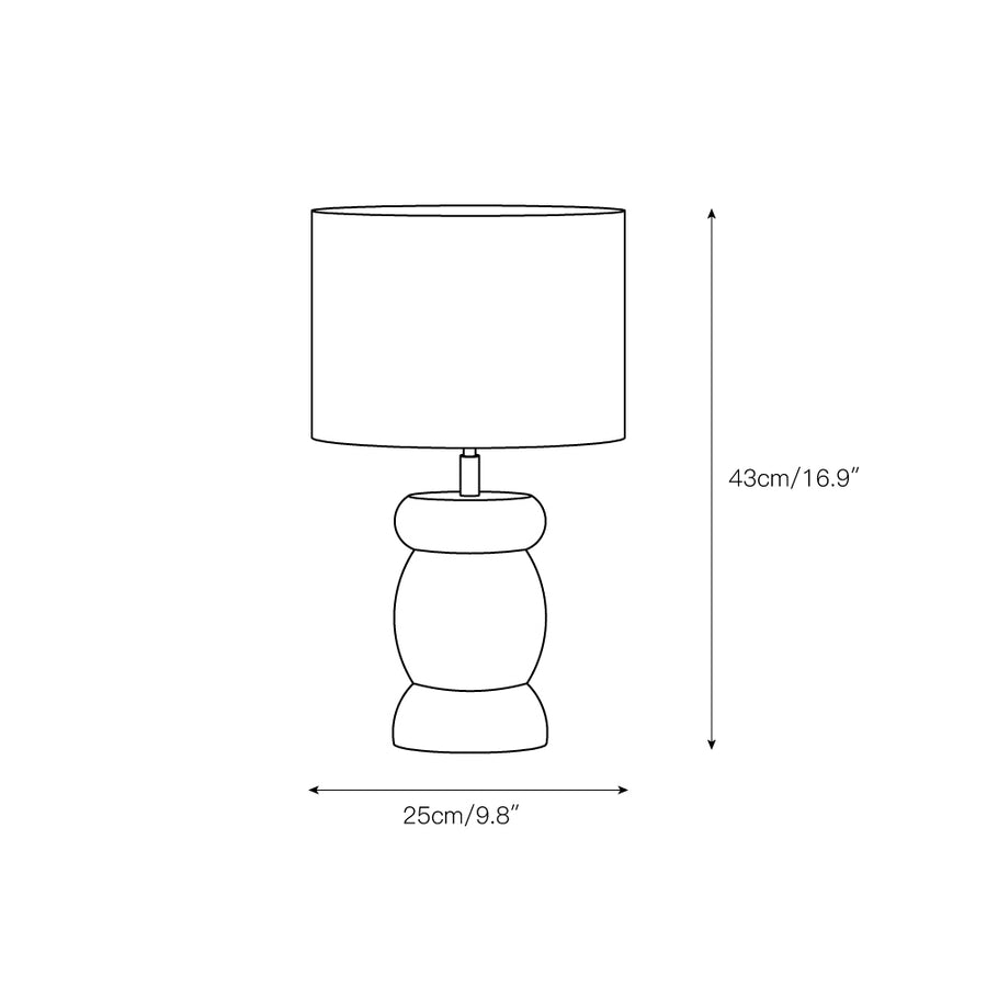 Pebble Wood Table Lamp – detail 4 — Dimension drawings 1