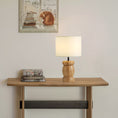 Load image into Gallery viewer, Pebble Wood Table Lamp
