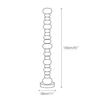 Pebbles Candy Floor Lamp – detail 4 — Dimension drawings 1
