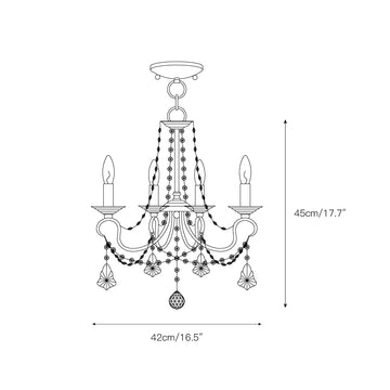 Pennington Chandelier – detail 3 — Dimension drawings 1
