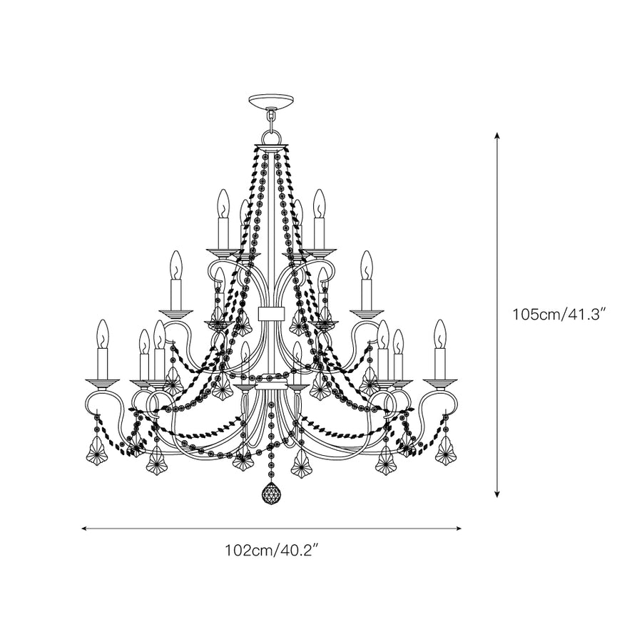 Pennington Chandelier – detail 7 — Dimension drawings 5