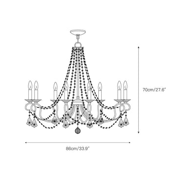 Pennington Chandelier – detail 5 — Dimension drawings 3