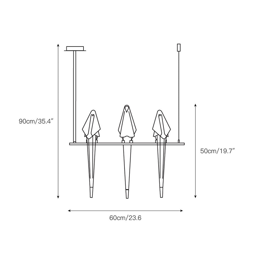 Perch Chandelier – detail 5 — Dimension drawings 1