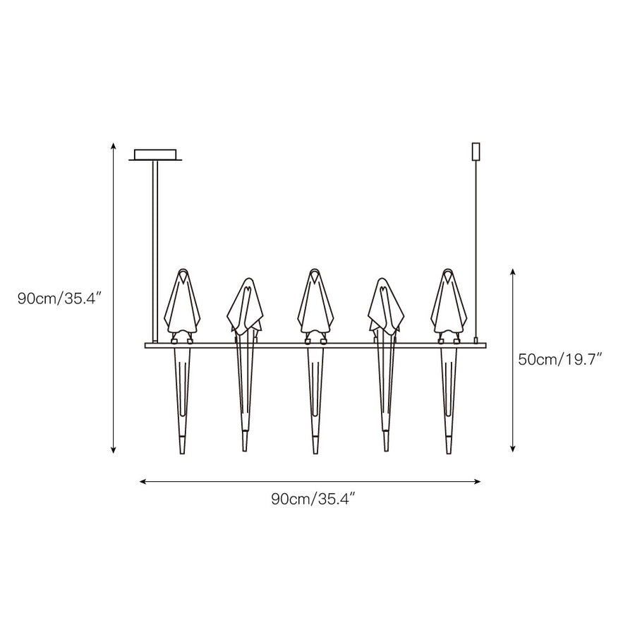 Perch Chandelier – detail 6 — Dimension drawings 2