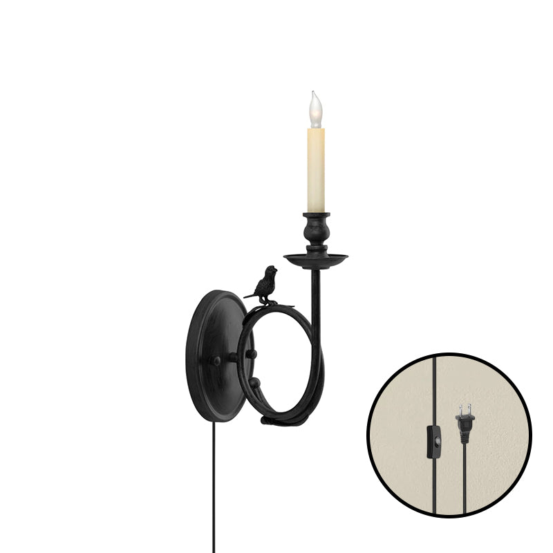 Perching Bird Plug-in Sconce