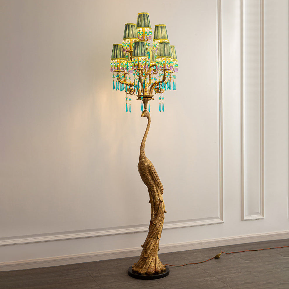Perky Peacock Floor Lamp