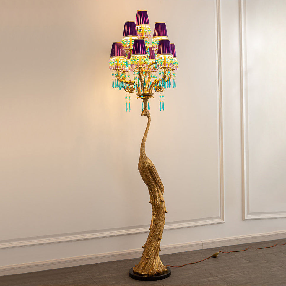 Perky Peacock Floor Lamp