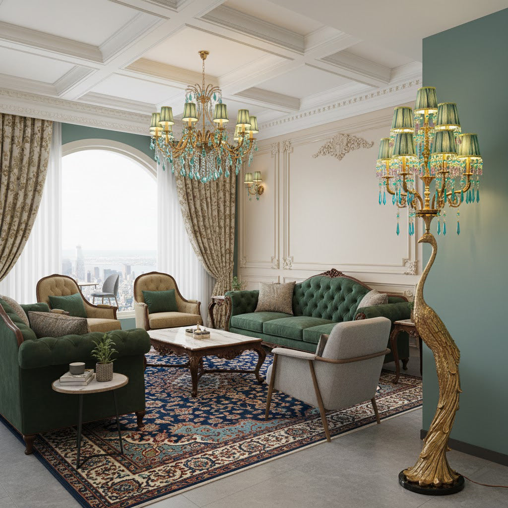 Perky Peacock Floor Lamp