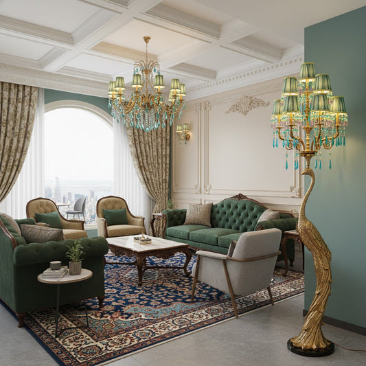 Perky Peacock Floor Lamp