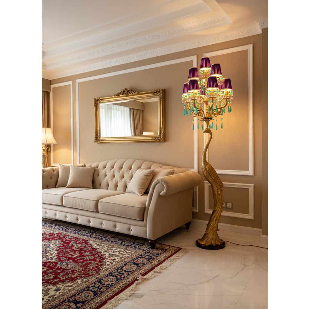 Perky Peacock Floor Lamp