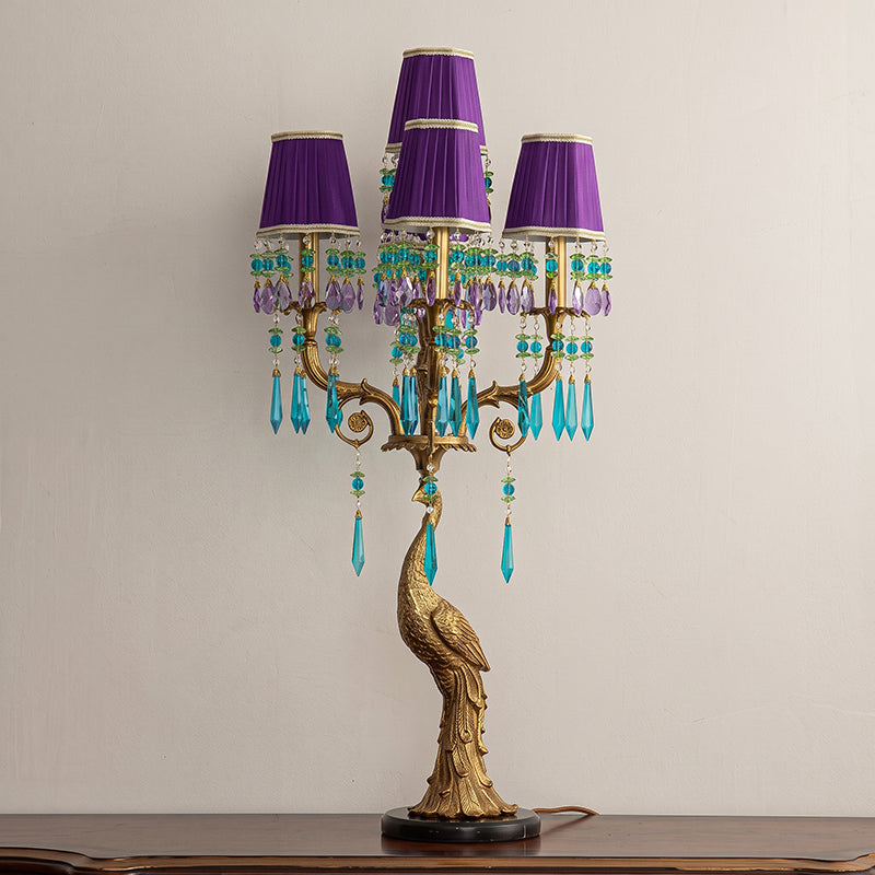 Perky Peacock Table Lamp
