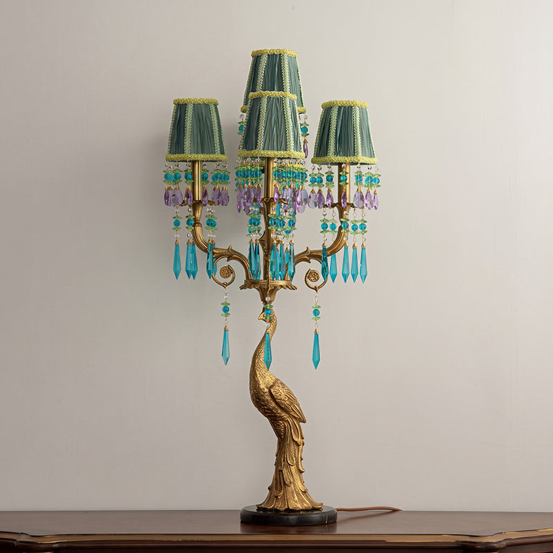 Perky Peacock Table Lamp