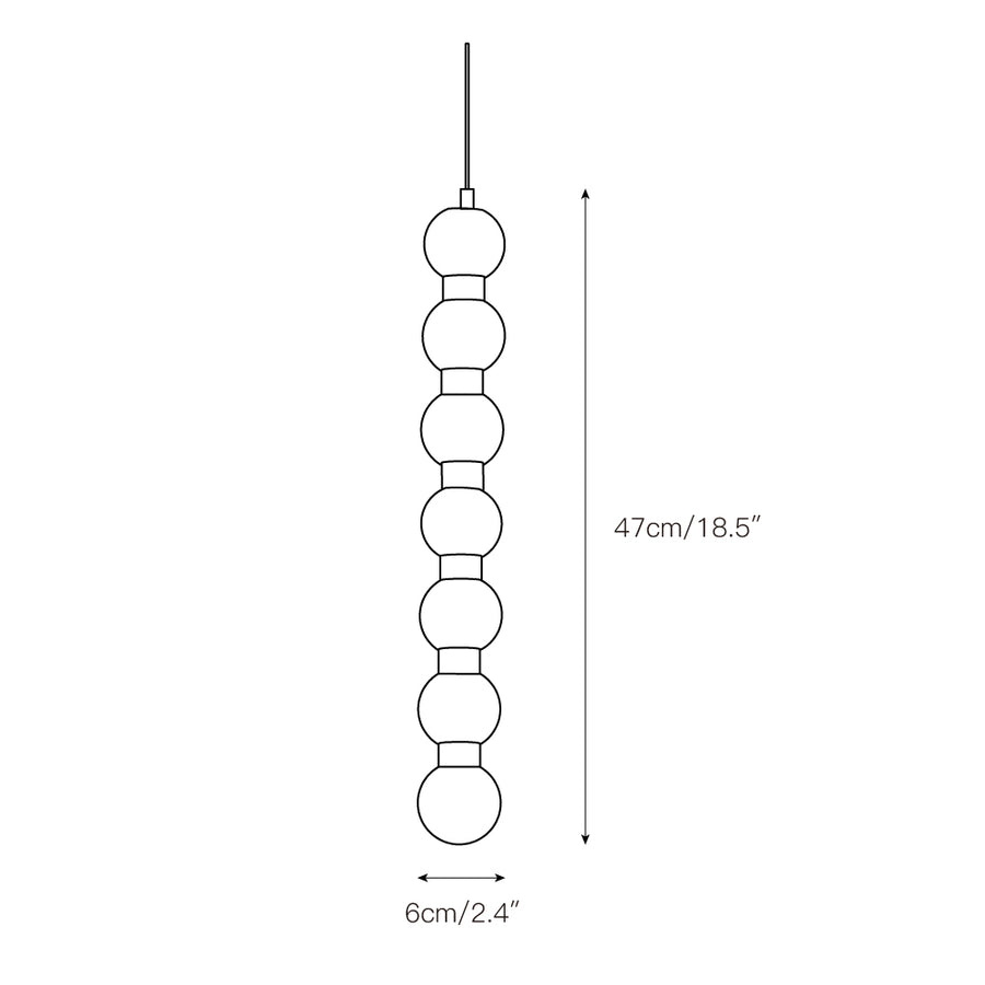 Perle Alabaster Pendant Lamp – detail 4 — Dimension drawings 2