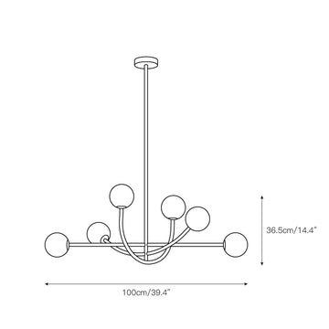 Perry Chandelier – detail 3 — Dimension drawings 1