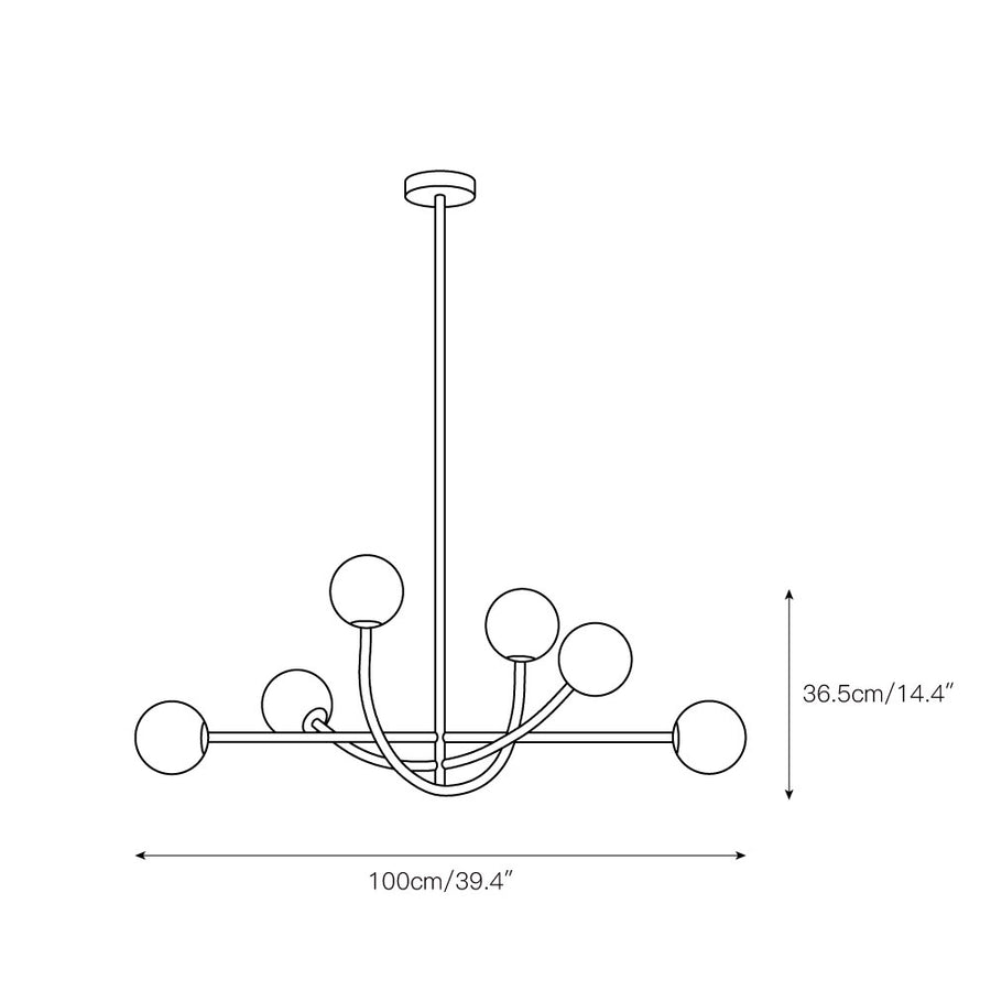 Perry Chandelier – detail 3 — Dimension drawings 1