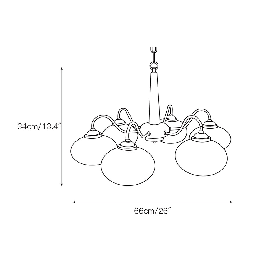 Persimmon Chandelier – detail 5 — Dimension drawings 3
