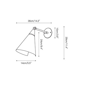 Petite Magari Wall Lamp – detail 3 — Dimension drawings 1