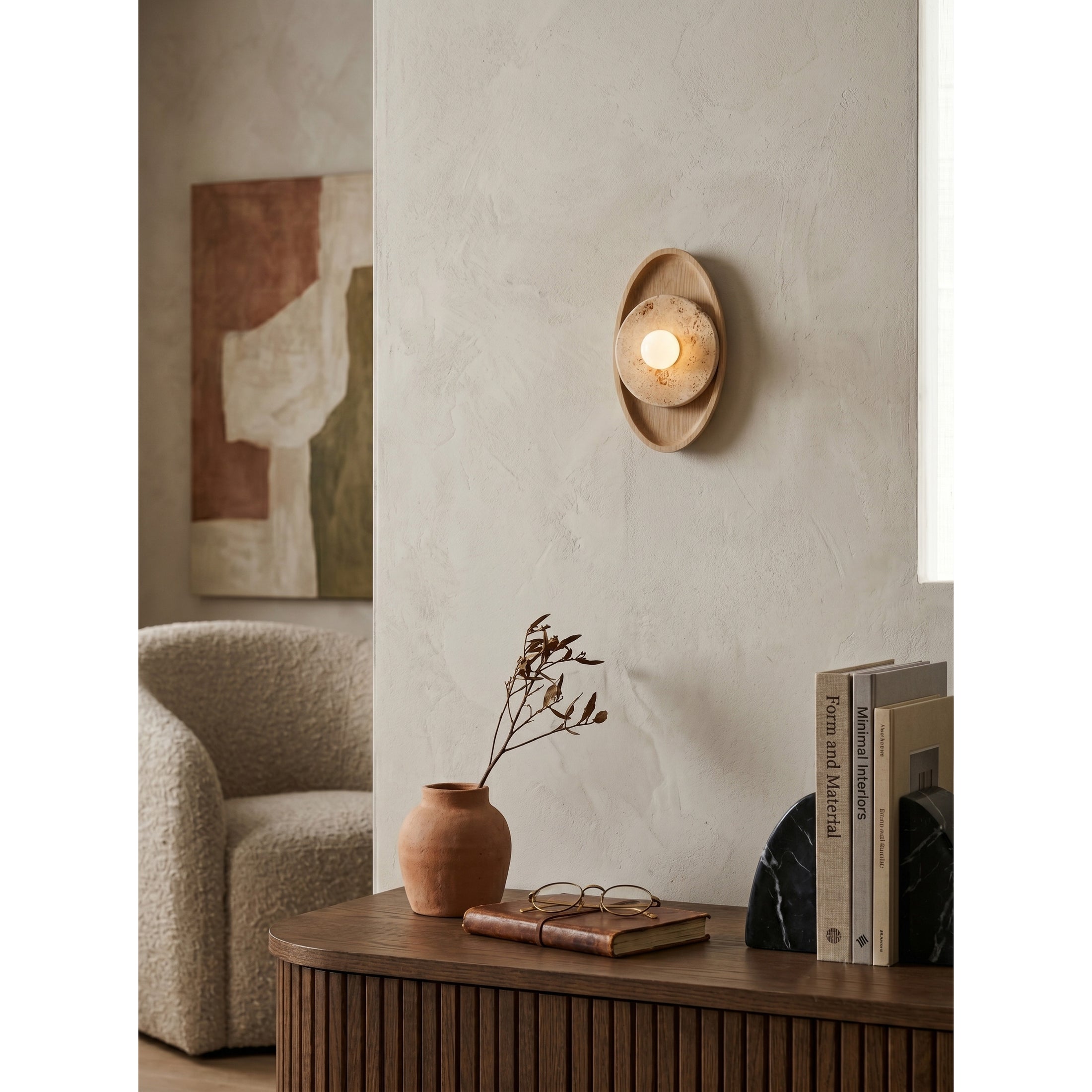 Petra Travertine Wall Sconce
