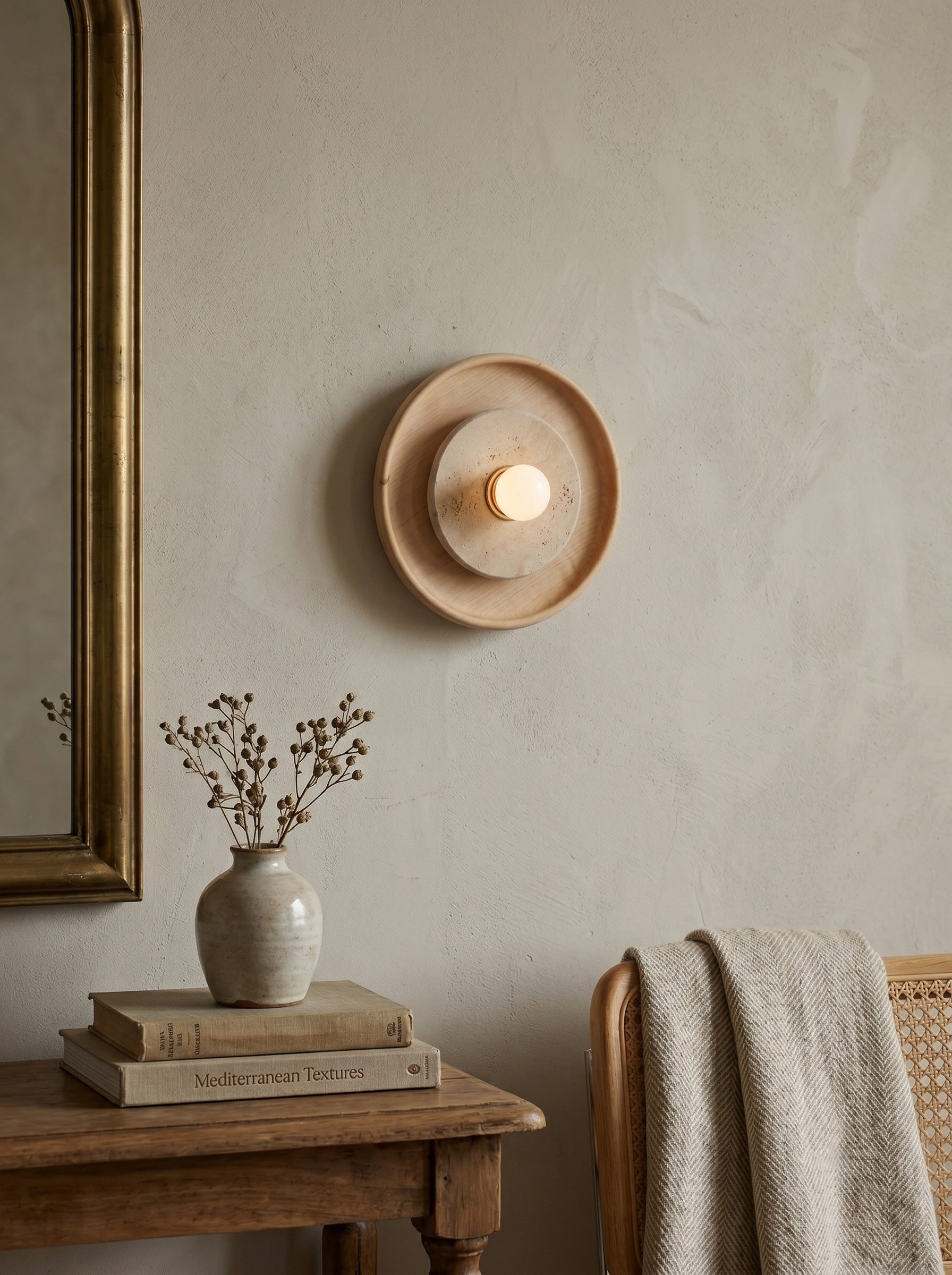Petra Travertine Wall Sconce