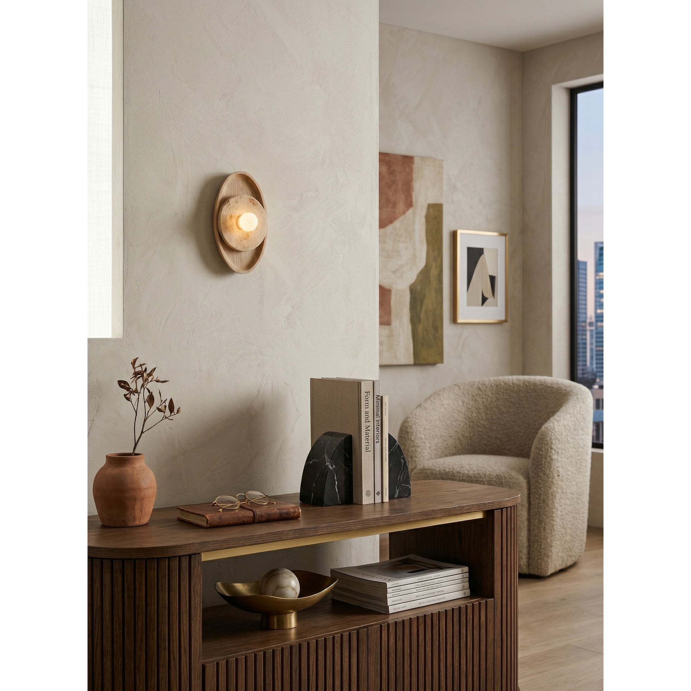 Petra Travertine Wall Sconce