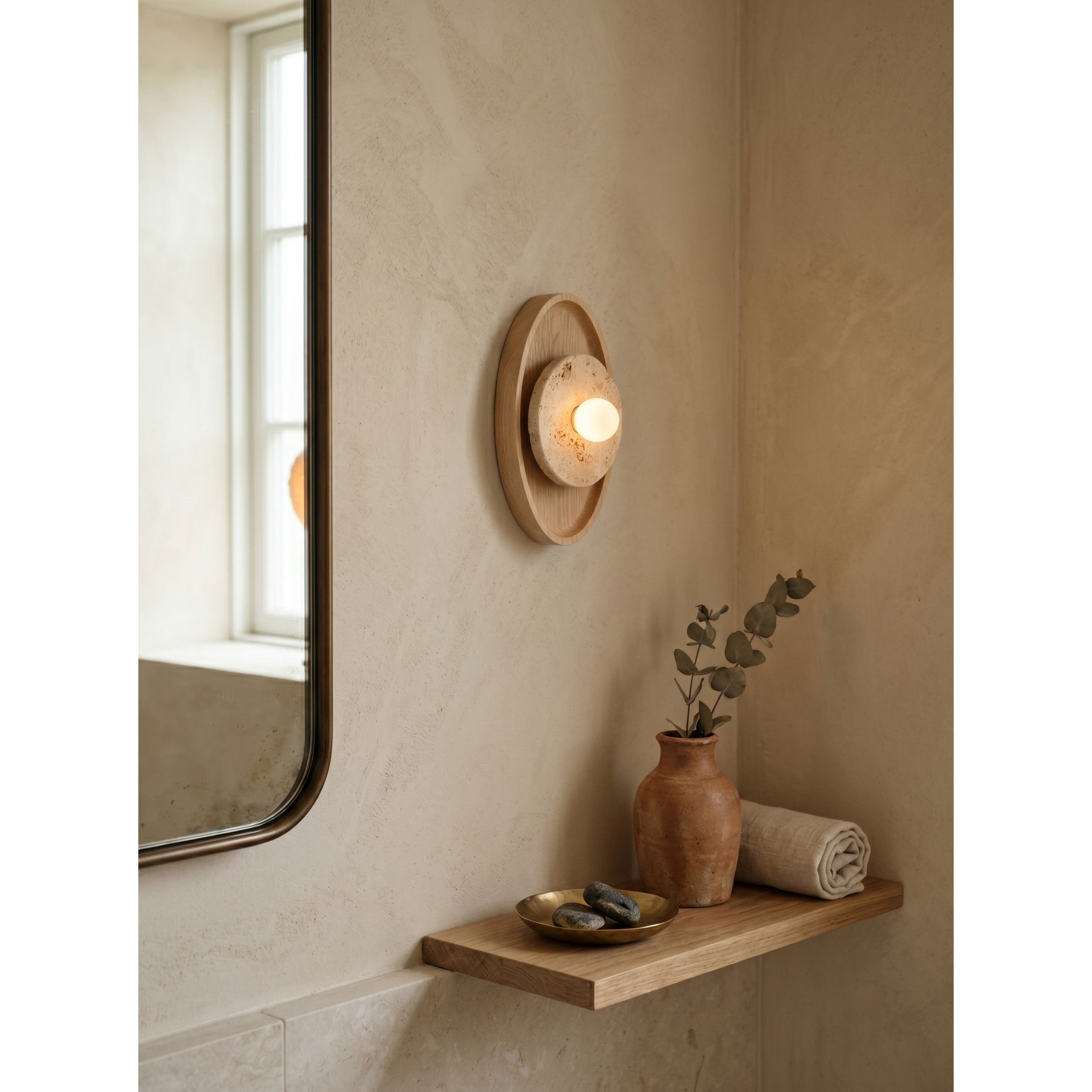 Petra Travertine Wall Sconce
