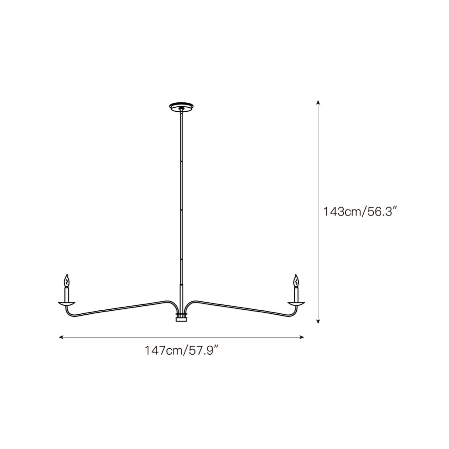 Philomena Chandelier – detail 3 — Dimension drawings 1