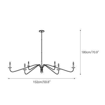 Philomena Chandelier – detail 4 — Dimension drawings 2