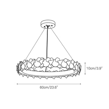 Philomenos Halo Chandelier – detail 4 — Dimension drawings 1