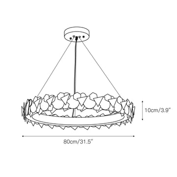 Philomenos Halo Chandelier – detail 5 — Dimension drawings 2