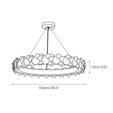 Philomenos Halo Chandelier – detail 6 — Dimension drawings 3