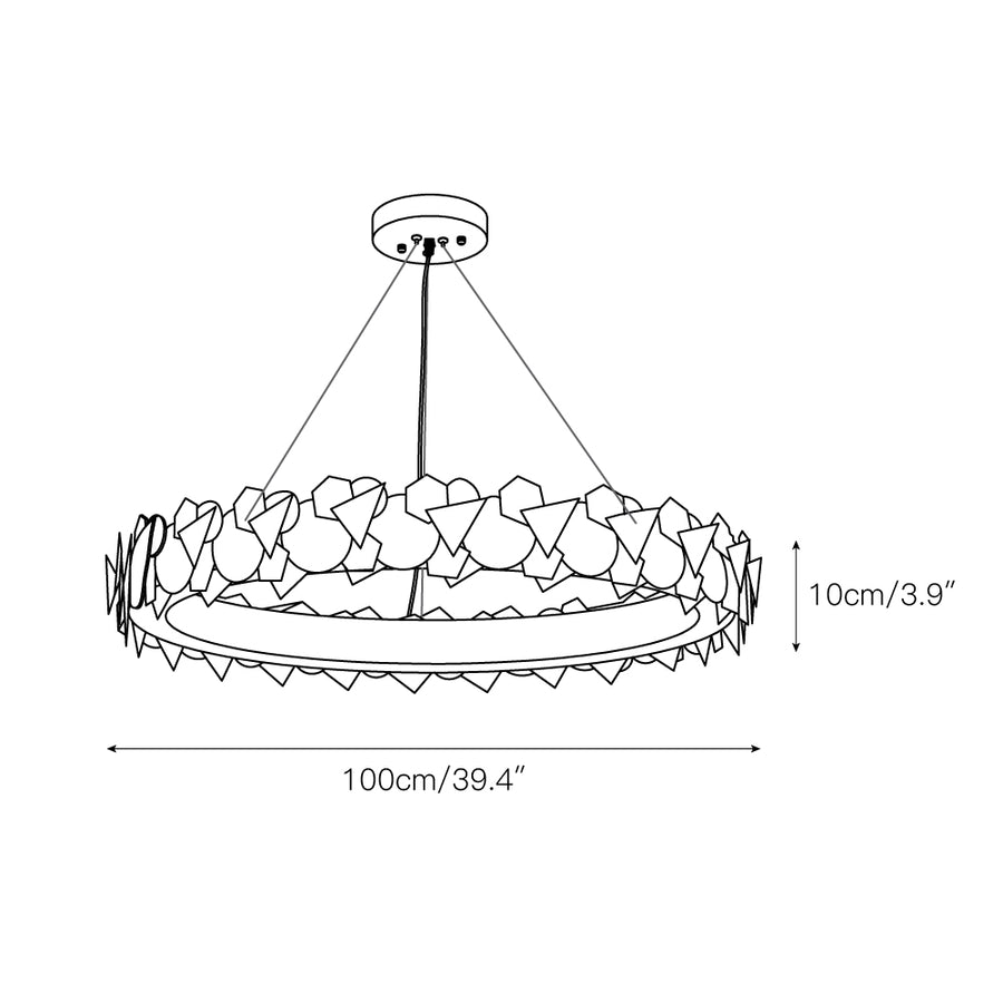 Philomenos Halo Chandelier – detail 6 — Dimension drawings 3