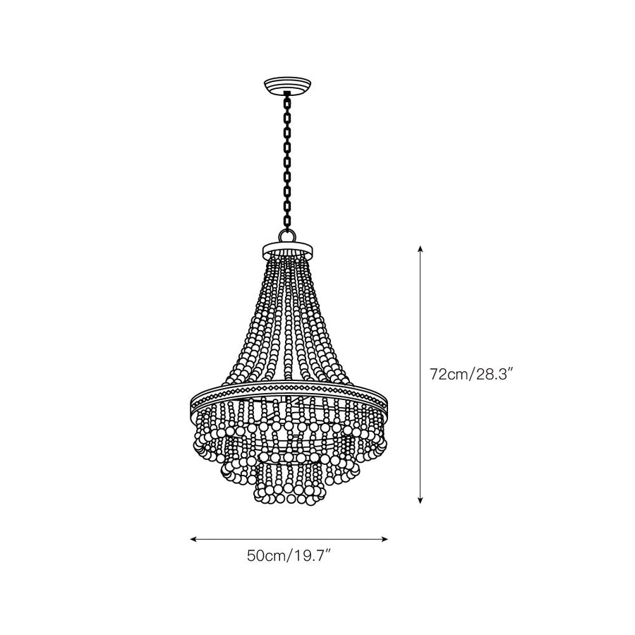 Pia Large Chandelier – detail 4 — Dimension drawings 2
