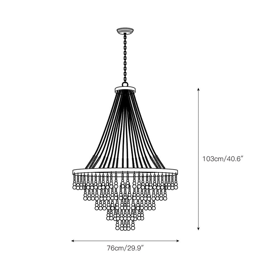Pia Large Chandelier – detail 5 — Dimension drawings 3