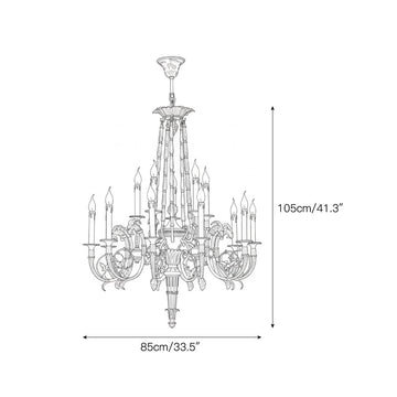 Louis XVI Brass Chandelier – detail 5 — Dimension drawings 3